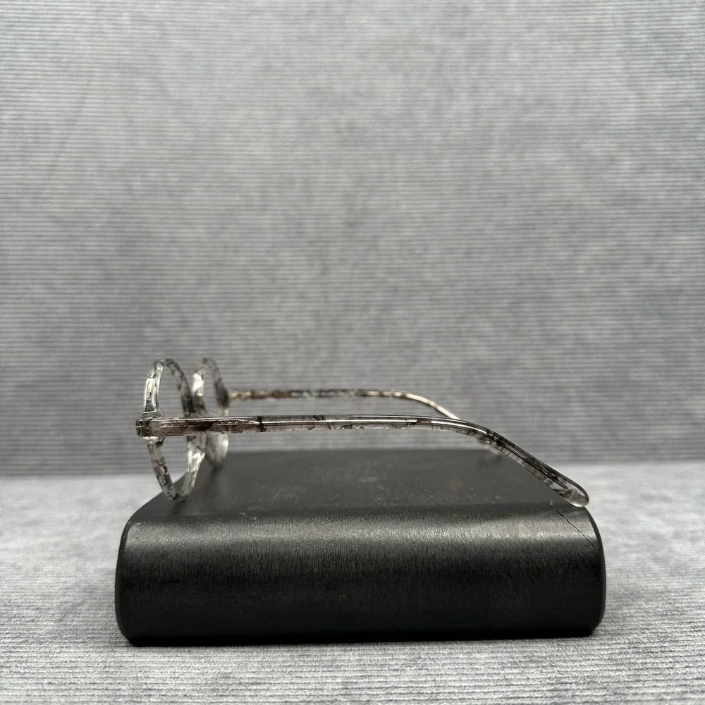 Firmoo Grey Marble Round Y2K Eyeglass Frames DBSN62204 48-21-138 C08 Full Rim